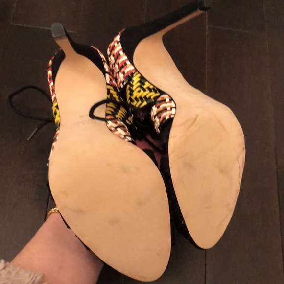 NEW Zara Multicolour Strappy Heels - Picture 2 of 10